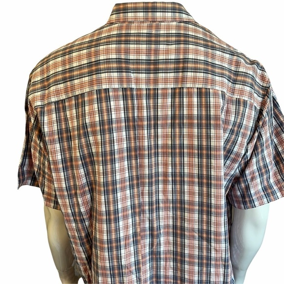 Pendleton Orange Blue Plaid Casual Button Shirt - Picture 8 of 11